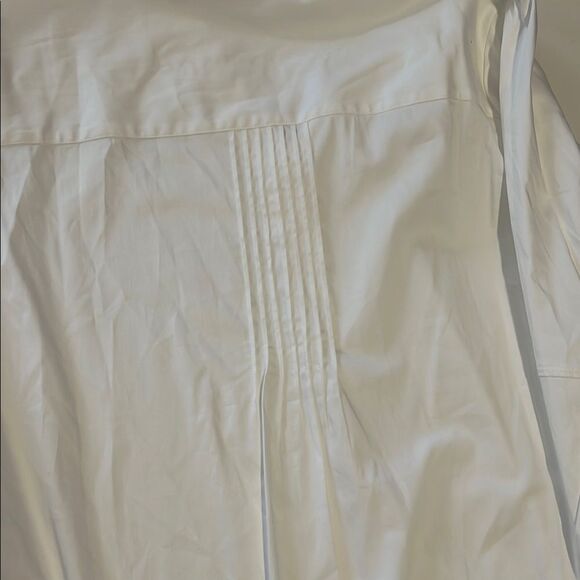 Soft Surroundings White Pleated V Neck Pullover Tunic Top Size Large - Picture 5 of 12